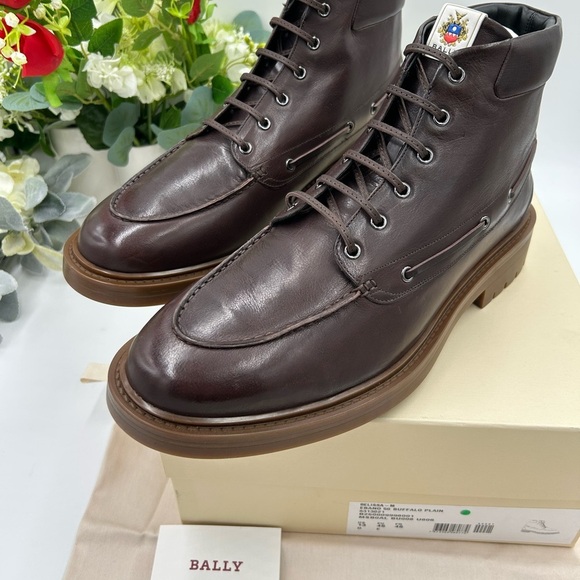 Men\'s BALLY PAPHOS leather ankle boots size 13 made in Italy main image 8